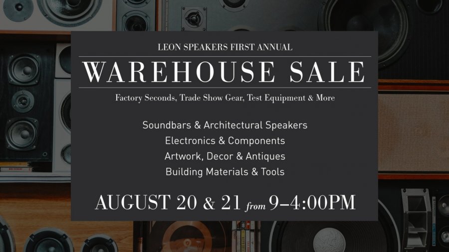 Leon Speakers Warehouse Sale
