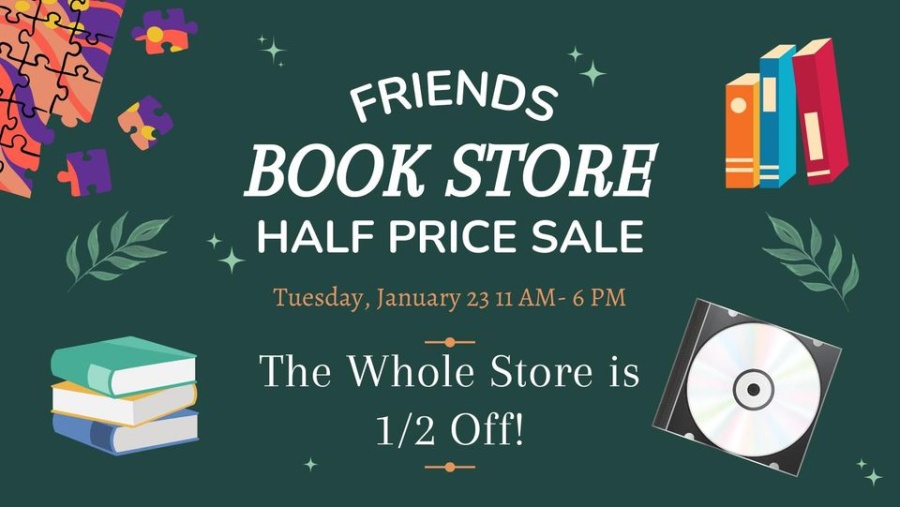 Friends Bookstore Half Price Sale